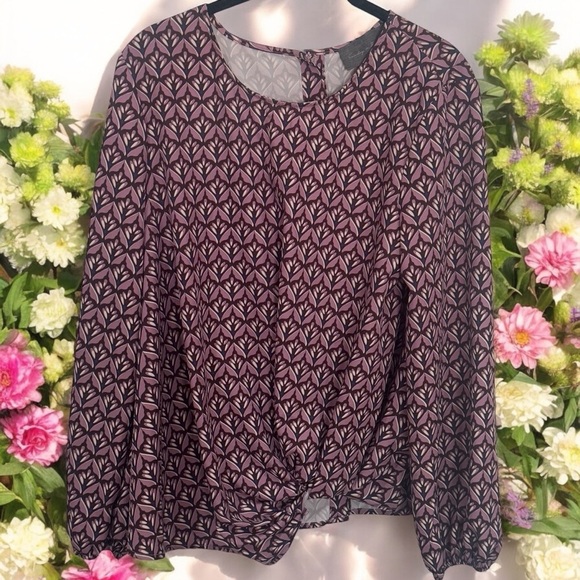 Sunday in Brooklyn Anthropologie Twist Tie Knot Front Blouse Women’s Size M - Picture 1 of 11